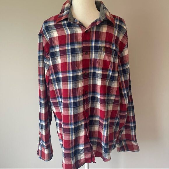Izod Plaid Botton Down - Picture 1 of 3